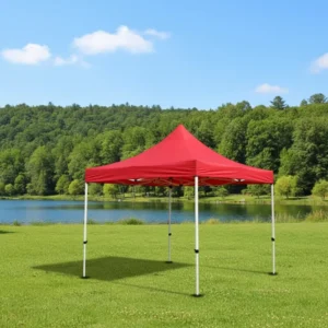 Outdoor Tent 10x10ft Frame Printed PVC Fabric Camping Outdoor