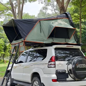 Outdoor Tent Rtt 4X4 Car Roof Top Tent Hard Shell Camper Lightweight Aluminium Car Side Opening Hard Shell Rooftop Tent