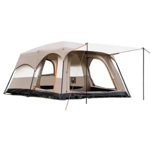 Outdoor Tent Two Rooms One Hall Large Space Lightweight All-Season Camping Equipment Portable Folding Sun Rain Protection Park