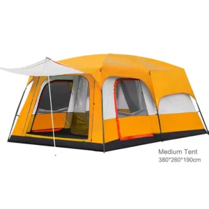 Outdoor Tents Custom European 8 Persons Large Luxury Wind Resistant Family Camping Tent