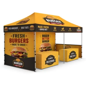 Outdoor Tents Custom Food Concession 10x20ft 3x6m Roll-Up Canopy Tent Dye Sublimated Canopy for Trade Show