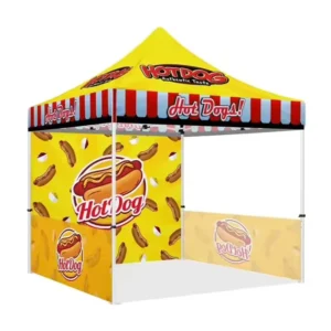 Outdoor Trade Show Canopy Tent 10×10 ft Custom Printed Logo Waterproof UV-Resistant
