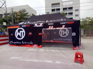 Outdoor Trade Show Marquee Tent with Logo, Aluminum Frame, Full Walls, Oxford Fabric, Waterproof, UV Resistant