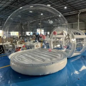 Outdoor Transparent Dome Heated Inflatable Bubble Bounce House with Balloons