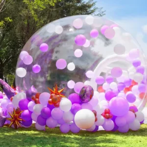 Outdoor Transparent Inflatable Bubble Castle Wedding Birthday Party and Photography Backdrop Use Clear Bouncy House
