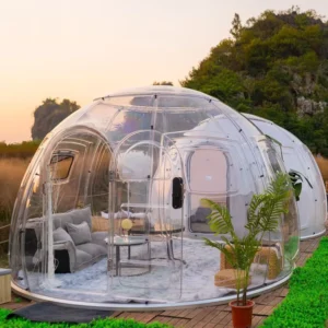 Outdoor Transparent Inflatable Bubble Dome Tent with Channel for Camping and Events