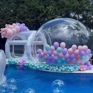Outdoor Transparent Inflatable Crystal Dome Bubble Tent Advertising Balloon House