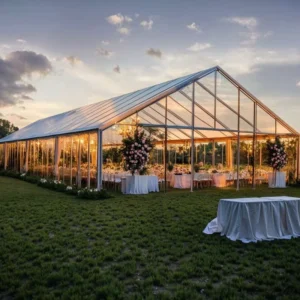 Outdoor Transparent PVC Aluminum Marquee Canopy Tent 15X20m Four-Season Fire Retardant Waterproof UV Wedding Party