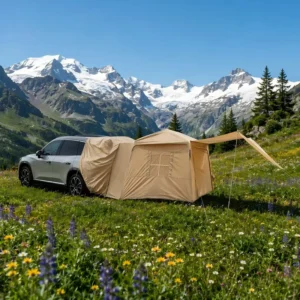 Outdoor Vehicle Air Tent 210D Oxford Inflatable Tailgate Shelter 380 X 230 X 190 Cm Universal Rear Camping