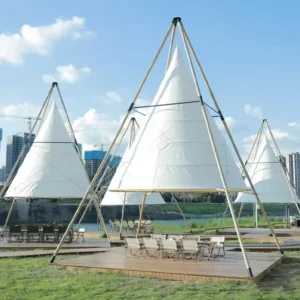 Outdoor Waterproof Bamboo Lantern Glamping Hotel Tent