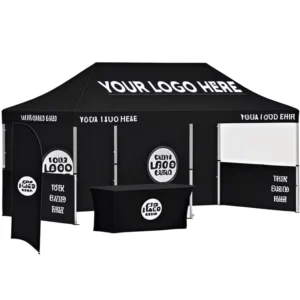 Outdoor Waterproof Double 3x3m 10×10 Ft Folding Pop Canvas Tent Garden Gazebo Canopy Trade Show