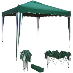 Outdoor Waterproof Folding Portable Sun Protection Pop up Garden Metal Gazebo 3×3 Canopy Pergola