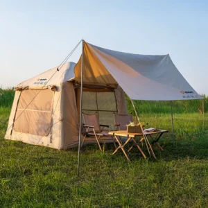 Outdoor Waterproof Four Season 8 Square Meters Automatic Pop Up Air Tent Oxford Fabric Glamping Portable Easy Setup Outdoor