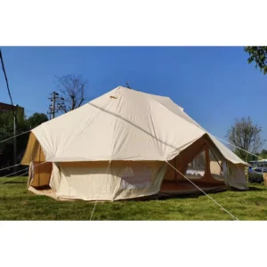 Outdoor Waterproof Four Season Safari 4x6m Large Glamping Tent Family Camping Yurt Canvas Bell Emperor Tent