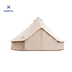 Outdoor Waterproof Glamping Tent Family Camping Yurt Tent Canvas Bell Tent