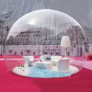 Outdoor Waterproof Inflatable Bubble Dome Tent with Blower, Transparent House for Hotel Camping Weddings and Events