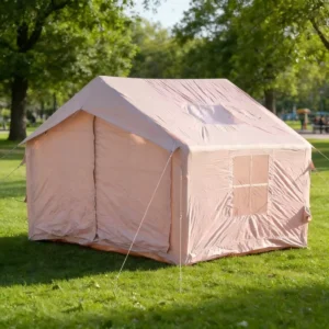 Outdoor Waterproof Inflatable Tent One Bedroom Four-Season Double Gates Skylights Khaki