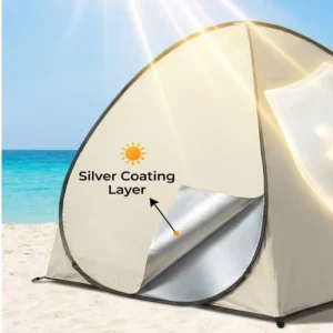 Customized Portable Foldable Quick Automatic Pop Up Beach Tent Pool Cabana Shelter for Seaside Leisure
