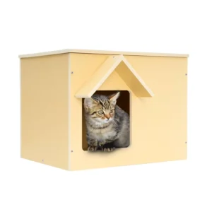 Outdoor Waterproof Small Indoor Bed House Feral Cat Shelter Wooden Stray Cat Condo Cat Houses