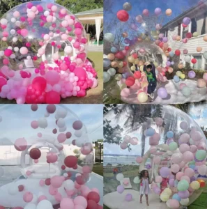 Outdoor Waterproof Transparent PVC Inflatable Bubble Dome Tent and Bouncy Castle for Kids’ Parties