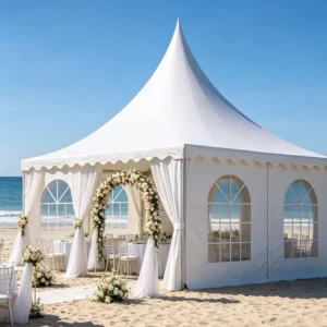 Outdoor Waterproof Windproof Aluminum Pagoda White Wedding Tent