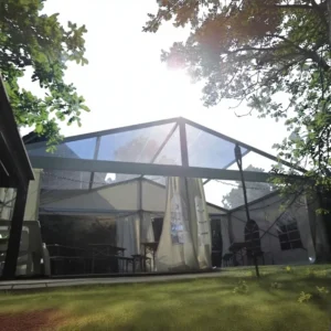 Outdoor Wedding Party Tent 400-600 Persons Church Ceremony Garden Modular Four-Season Fire Retardant 100km/h Windproof Glass PVC
