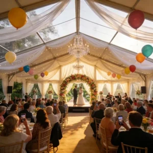 Outdoor Wedding White Marquee Tent Corporate Annual Dinner Venue