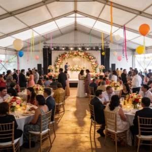 Outdoor White Aluminum Marquee Tent for Wedding Reception Garden Party