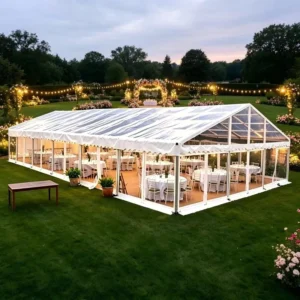 Outdoor White PVC Wedding Party Tent Large European Style Event Marquee Tent for Wedding Banquet Birthday Party