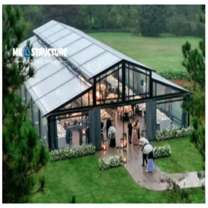 Outdoor Windproof Ceremony Marquee Tent, Atrium Orangery Style