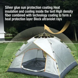 Outdoor Windproof Portable Hiking Camping Tent Waterproof Foldable