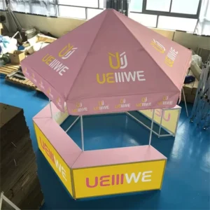 Outdoor Windproof Sampling Pavilion Display System for Street Marketing, Consumer Experiences, and Expos