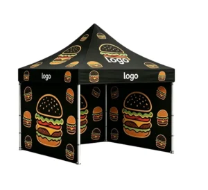Outdoor indoor Adjustable 3X3M 10x10FT Custom Color Printed Advertising Aluminum Frame Food Canopy Tent for Big Events