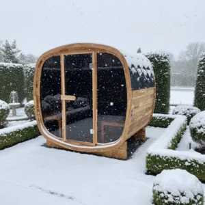 Outdoor square Cedar Sauna Cabin Steam Family Spa Room Cedar Wood Sauna Cabin for 2 Person