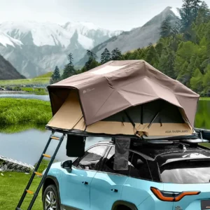 Overland All Weather Soft Shell Roof Top Tent 4×4 SUV Camping Waterproof Family Rooftop Tent Suit for 4 Season
