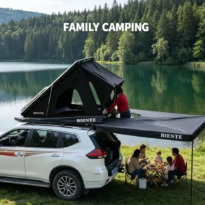 Overland Aluminum Hard Shell Rooftop Tent for SUV Truck Camping Awning Shower Bath Tent for Car Vehicles SUV Truck