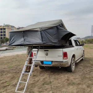 Overland Camping 3-4 Person 300D Oxford Fabric Soft Shell Expanded Rooftop Tent with Quick Automatic Opening for Car SUV