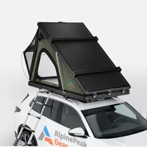 Overland Camping Rooftop Tent, Windproof Waterproof Hardshell, Four-Season, Quick Setup