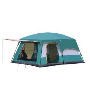 Oxford Camping Canopy Tent with Two Rooms and One Living Room, Four-Season Double-Layer Family Tent