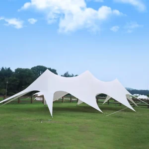 Oxford Camping Wedding Stretch Tent Tarp Roof-Three-Season Waterproof Outdoor Canopy for Events Resorts Campground Functions
