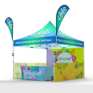 Oxford Fabric Canopy Tent Waterproof UV-Resistant Folding Outdoor Shelter for Markets and Trade Shows