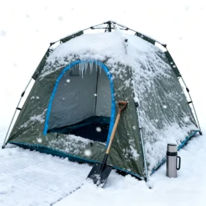 Oxford Fabric Fishing Tent Thick Easy Setup Triple Layer Waterproof 1000 1500mm Winter Ice House One Bedroom