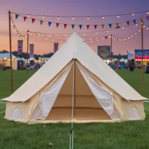 Oxford Fabric Single Layer Waterproof Four-Season 3m 4m 5m Bell Tent Outdoor Camping Tents Glamping Tents