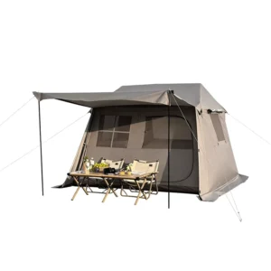 Oxford One Bedroom Four-Season Double Layer Waterproof Automatic Quick-Opening Camping Tent with Roof and Canopy Integrated Unit