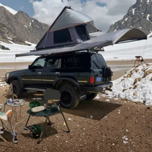 Oxford Waterproof Car Rooftop Tent with Aluminum Alloy Hard Shell Four Season Quick Setup for Camping Outdoor Use