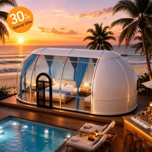 PC Geodesic Dome House Transparent Polycarbonate Plastic Bubble Room Tent