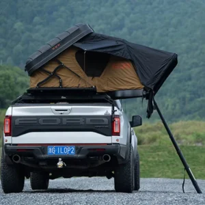 PS160 Customized 3-4 Person Aluminum Car Rooftop Tent for Outdoor Camping Hard Shell Four-Season Double Layer