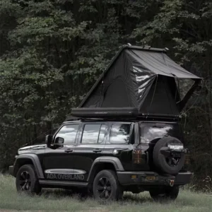 PU-Coated Hard Shell Triangle Rooftop Tent for 4×4 Vehicles, Four-Season, One Bedroom, >3000mm Waterproof