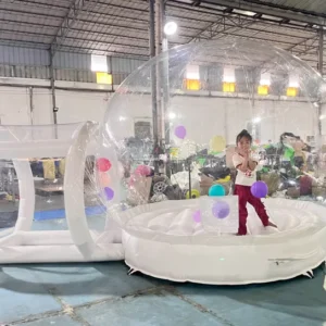 PVC 0.4+0.6mm Transparent Inflatable Bubble Tent House with Built-In Fan, 8-10ft