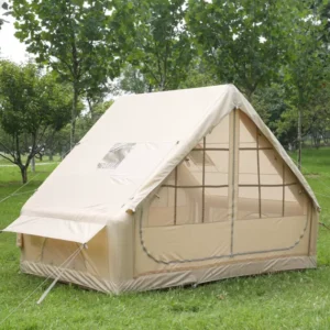 PVC Air Column One Bedroom Inflatable Tent 6.3 with Double U Door and Small Skylight for Family Camping